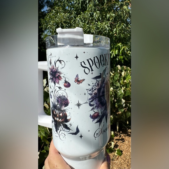 Spooky Witch Social Club Halloween 40oz tumbler with handle - Picture 4 of 5